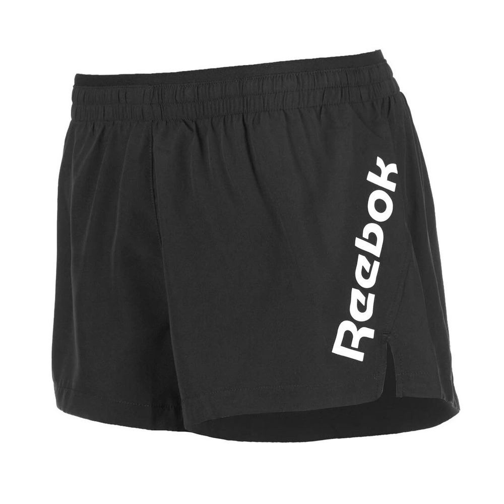 Reebok Winners Vector Relaxed Shorts Black‎ Womens Large REW221SH13008 NWT